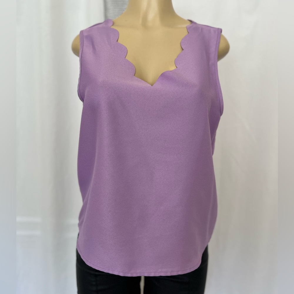 SHEIN Purple Sleeveless Tank Top
